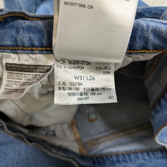 Levi's Jeans Women's 31 Blue 501 Original Fit High Rise Straight Leg Button Fly - Picture 8 of 10